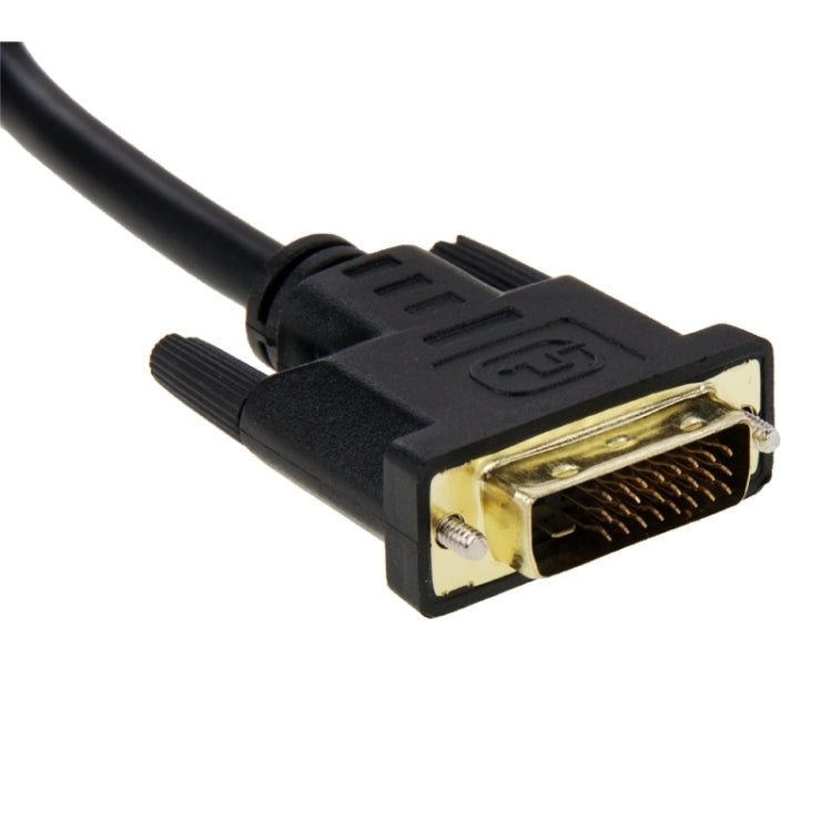 Cable divisor DVI de 24+1 pines macho a 2 x HDMI hembra de 29,5 cm, DVI 24+1 Pin Male to 2 x HDMI Female