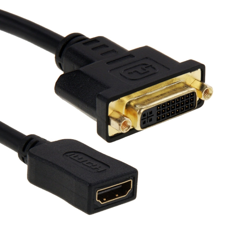 Cable adaptador HDMI hembra a DVI de 24+5 pines hembra de 30 cm, HDMI Female to DVI 24+5