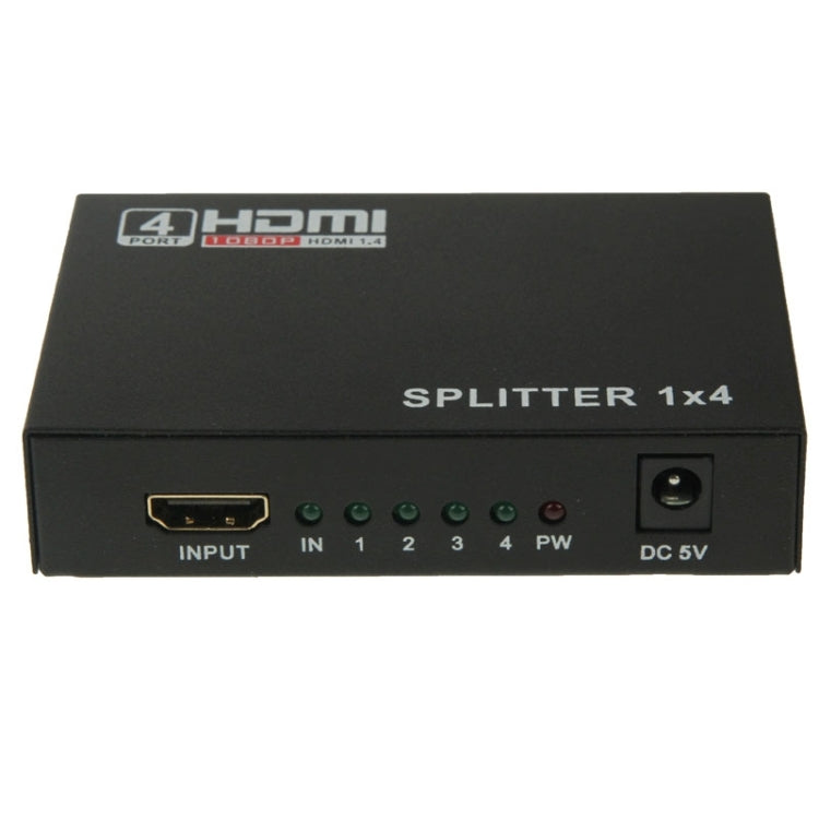 Mini divisor de HD 1080P 1x4 HDMI V1.4 para HDTV/STB/DVD/proyector/DVR, 1x4 HDMI (Mini)