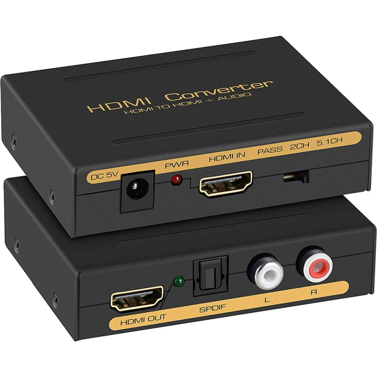 Convertidor HDMI a HDMI + Audio (SPDIF + R/L) (Enchufe UE), HDMI to HDMI + Audio