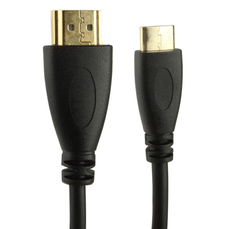 Versión 1.4, cable en espiral Mini HDMI macho a HDMI macho chapado en oro, compatible con 3D/Ethernet, longitud: 60 cm (se puede extender hasta 2 m), Mini HDMI AM to HDMI AM