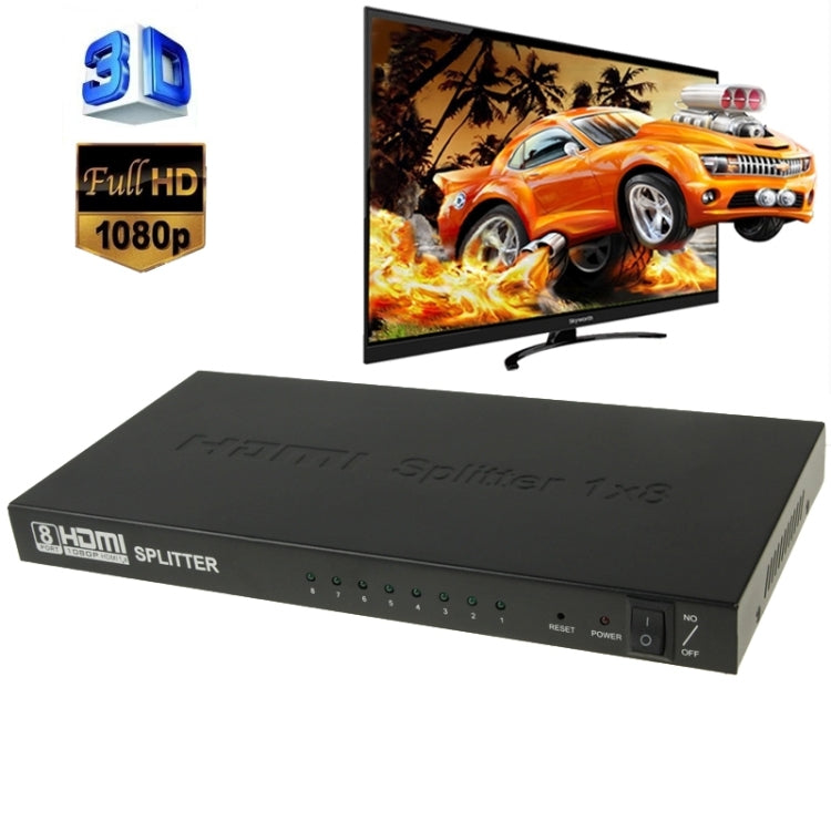 V1.4 divisor lleno del amplificador de HD 1080P 1 x 8 HDMI, ayuda 3D, 1x8 HDMI, Support 3D