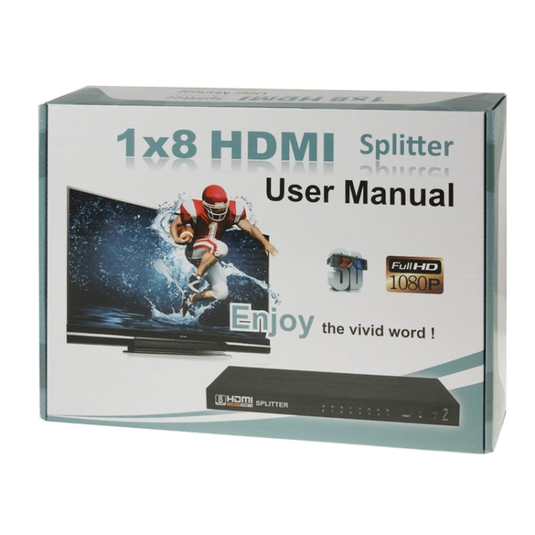 V1.4 divisor lleno del amplificador de HD 1080P 1 x 8 HDMI, ayuda 3D, 1x8 HDMI, Support 3D