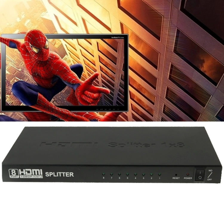 V1.4 divisor lleno del amplificador de HD 1080P 1 x 8 HDMI, ayuda 3D, 1x8 HDMI, Support 3D