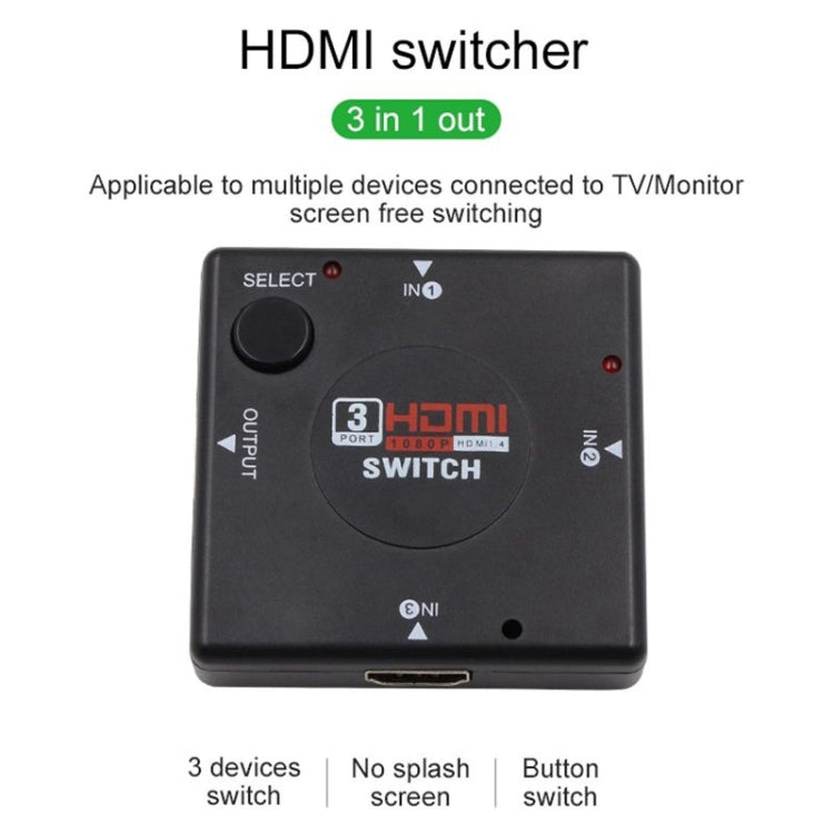 Conmutador HDMI 1080P de 3 puertos, 3 Port 1080P HDMI