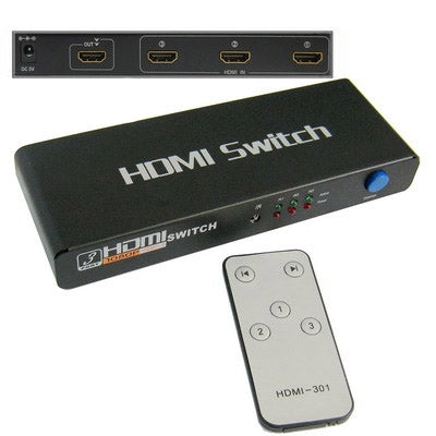 Conmutador HDMI 1080P de 3 puertos, versión 1.3, compatible con HD TV / Xbox 360 / PS3, etc., 1.3 Version