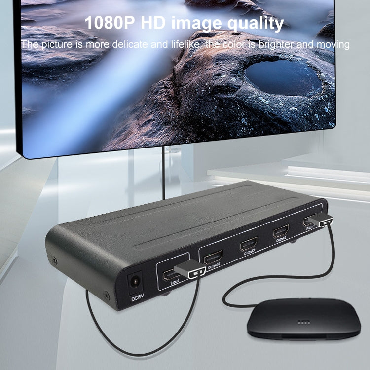 Divisor HDMI 1080P 1x4, versión 1.4, enchufe UE, 1x4 HDMI V1.3