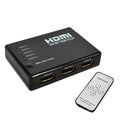 Conmutador HDMI de 5 puertos 1080P con control remoto, compatible con HDTV, Support HDTV