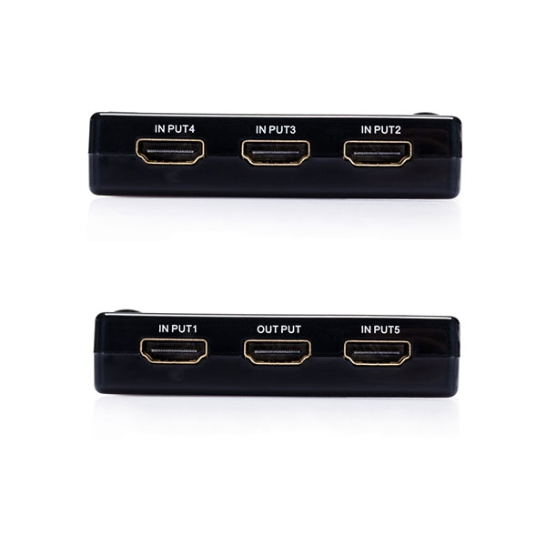 Conmutador HDMI de 5 puertos 1080P con control remoto, compatible con HDTV, Support HDTV