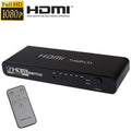 Conmutador HDMI Full HD 1080P de 5 puertos con interruptor y control remoto, versión 1.3 (entrada HDMI de 5 puertos, salida HDMI de 1 puerto), 1.3 Version