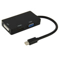 Cable convertidor adaptador mini DisplayPort macho a HDMI + VGA + DVI hembra para Mac Book Pro Air, longitud del cable: 17 cm, Mini DP to HDMI+VGA+DVI (Black), Mini DP to HDMI+VGA+DVI (White)