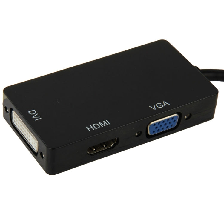 Cable convertidor adaptador mini DisplayPort macho a HDMI + VGA + DVI hembra para Mac Book Pro Air, longitud del cable: 17 cm, Mini DP to HDMI+VGA+DVI (Black), Mini DP to HDMI+VGA+DVI (White)