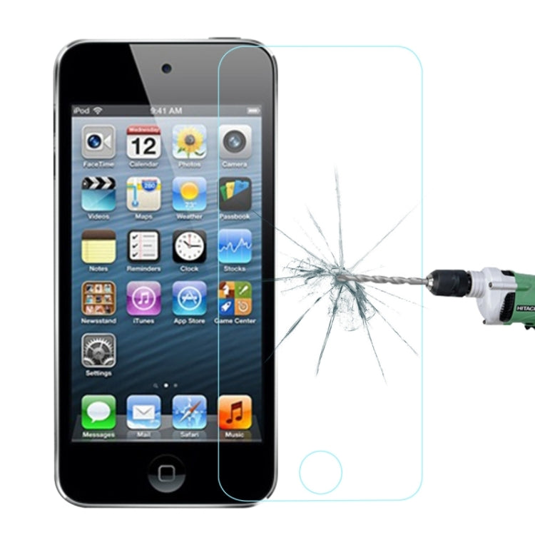 Película de vidrio templado a prueba de explosiones de pantalla completa transparente ultrafina de 0,26 mm para iPod touch 5 y touch 6, For iPod Touch 5(1 PC)
