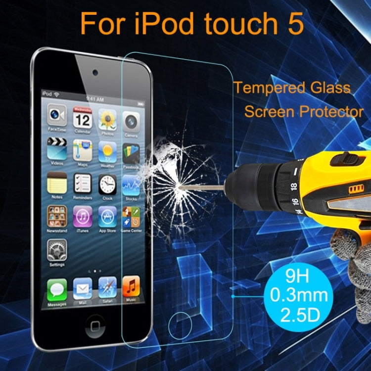 Película de vidrio templado a prueba de explosiones de pantalla completa transparente ultrafina de 0,26 mm para iPod touch 5 y touch 6, For iPod Touch 5(1 PC)