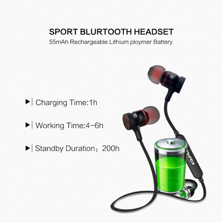 awei A920BL Auriculares estéreo deportivos inalámbricos Bluetooth