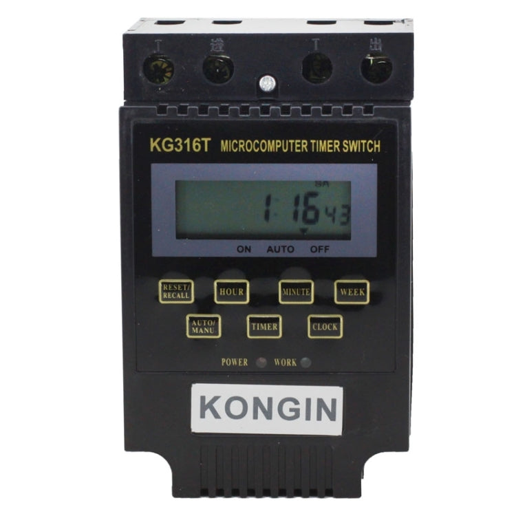Interruptor de control del temporizador del microordenador con pantalla digital LCD KG316T 12V, 12V