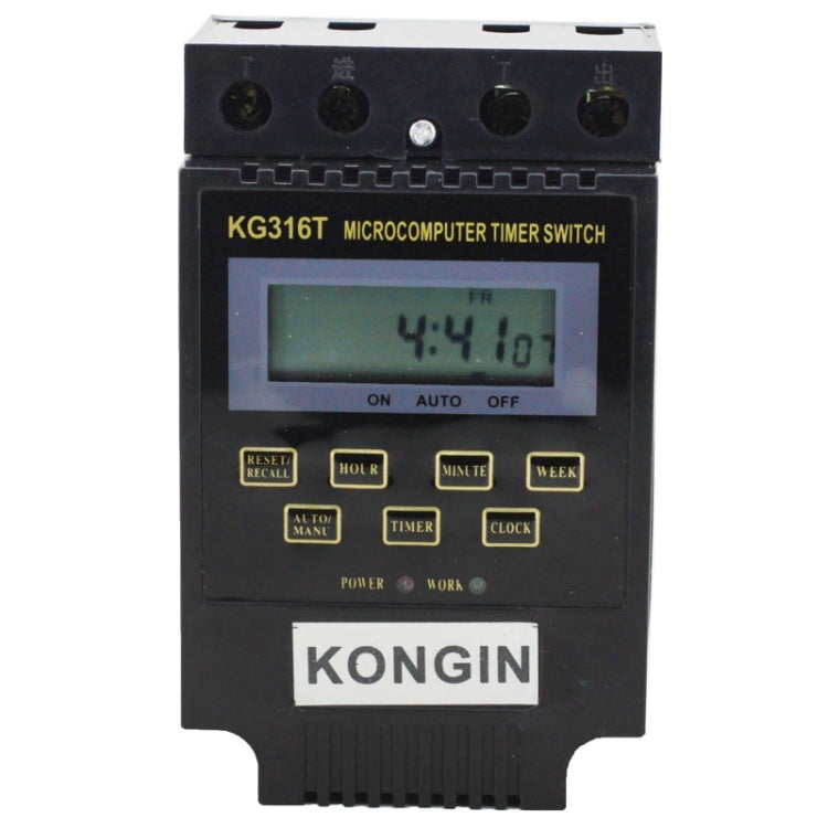 KG316T AC 220V LCD pantalla digital microordenador interruptor de control del temporizador, AC 220V