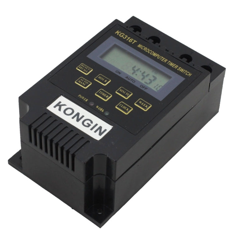 KG316T AC 220V LCD pantalla digital microordenador interruptor de control del temporizador, AC 220V