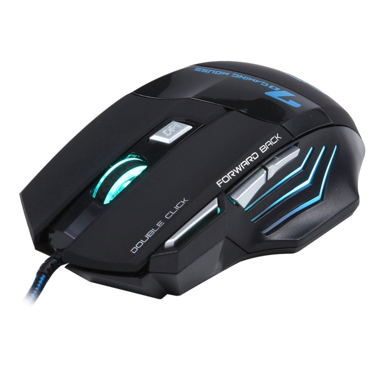 7 botones con rueda de desplazamiento 5000 DPI LED con cable ratón óptico para juegos para computadora PC portátil, X7 7 Buttons (Yellow), X7 7 Buttons (Black)