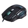 7 botones con rueda de desplazamiento 5000 DPI LED con cable ratón óptico para juegos para computadora PC portátil, X7 7 Buttons (Yellow), X7 7 Buttons (Black)