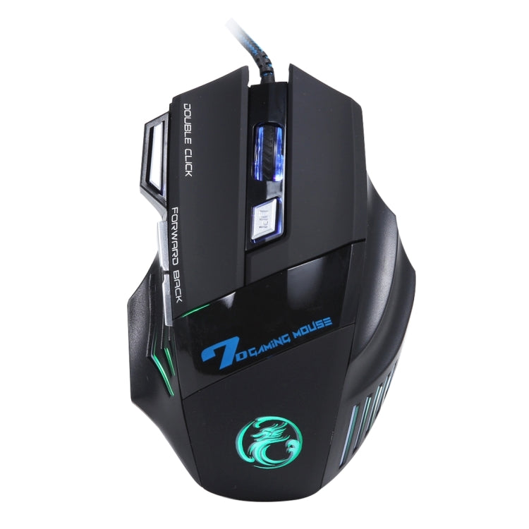 7 botones con rueda de desplazamiento 5000 DPI LED con cable ratón óptico para juegos para computadora PC portátil, X7 7 Buttons (Yellow), X7 7 Buttons (Black)
