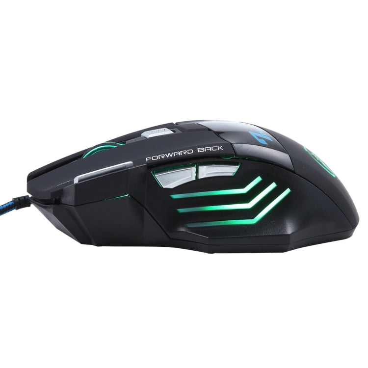7 botones con rueda de desplazamiento 5000 DPI LED con cable ratón óptico para juegos para computadora PC portátil, X7 7 Buttons (Yellow), X7 7 Buttons (Black)