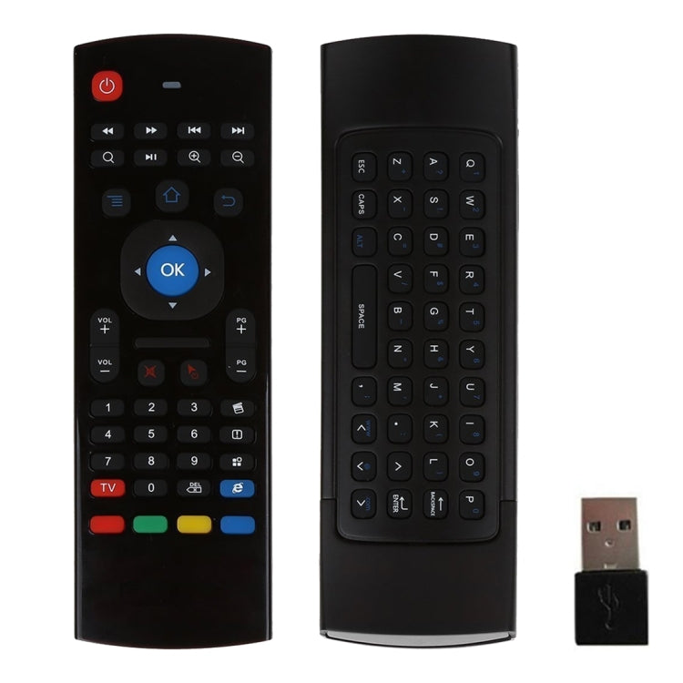 MX3 Air Mouse Teclado de control remoto inalámbrico 2.4G con atajos de navegador para Android TV Box / Mini PC, Air Mouse