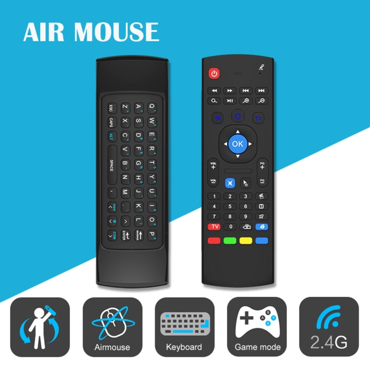 MX3 Air Mouse Teclado de control remoto inalámbrico 2.4G con atajos de navegador para Android TV Box / Mini PC, Air Mouse