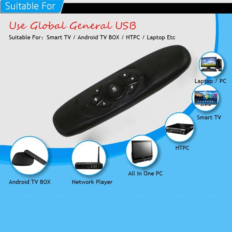 C120 T10 Fly Air Mouse 2,4 GHz, teclado inalámbrico recargable, Control remoto para Android TV Box/PC, Wireless Keyboard