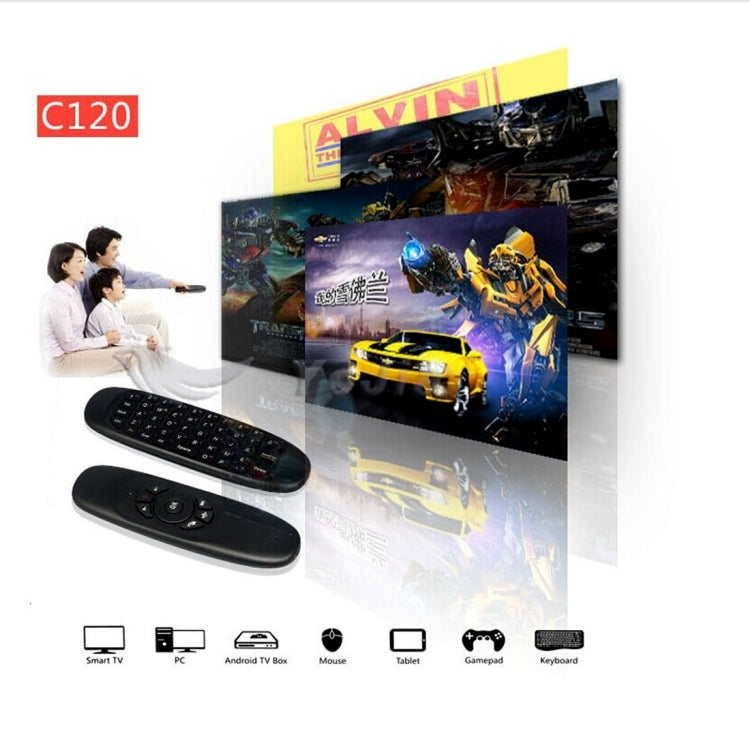 C120 T10 Fly Air Mouse 2,4 GHz, teclado inalámbrico recargable, Control remoto para Android TV Box/PC, Wireless Keyboard