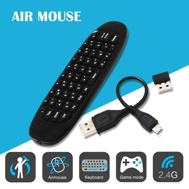 C120 T10 Fly Air Mouse 2,4 GHz, teclado inalámbrico recargable, Control remoto para Android TV Box/PC, Wireless Keyboard