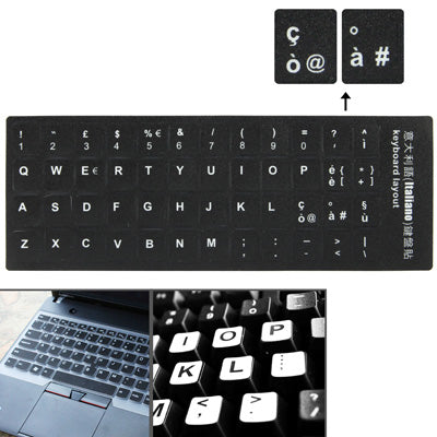 Etiqueta engomada del diseño del teclado de aprendizaje italiano para el teclado del ordenador portátil/de escritorio, Italian