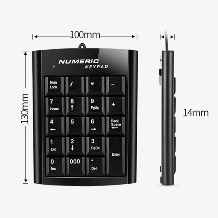 Mini teclado numérico USB de 19 teclas, USB Numeric keyboard