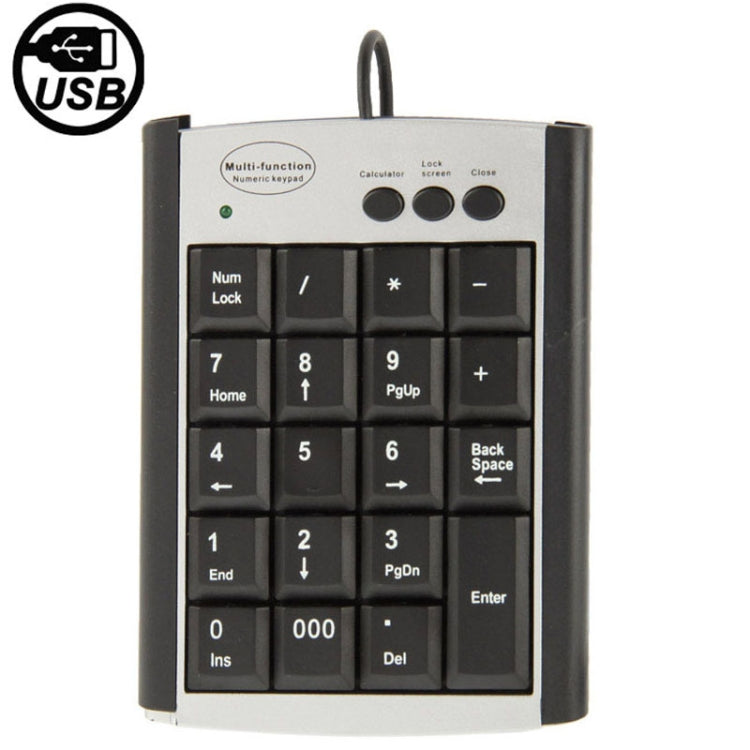Teclado multifunción no sincrónico para ordenador portátil USB con 19 teclas, Multi Function Keypad