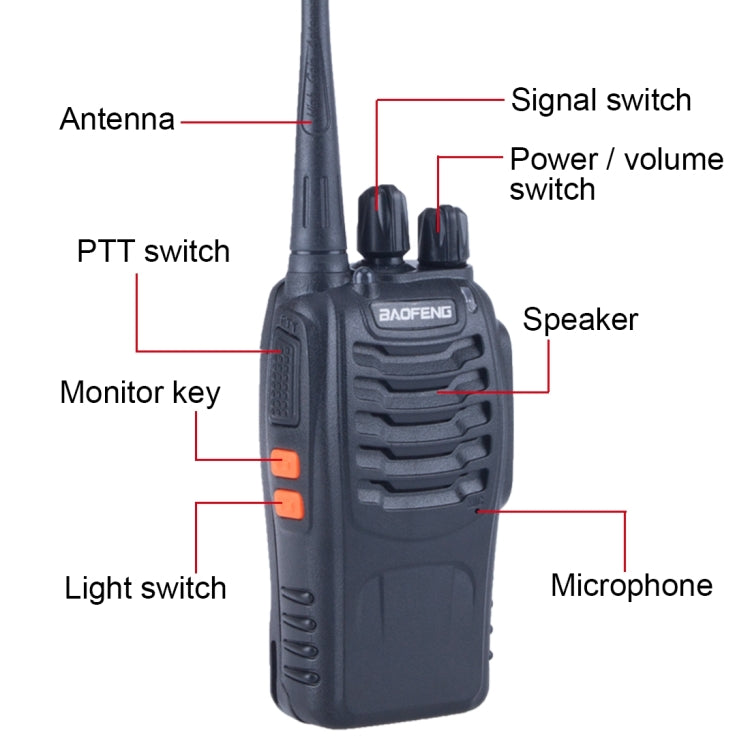 2 uds BAOFENG BF-888S Radio CB portátil Walkie Talkie Retevis UHF 5W 16CH Radio transceptor FM