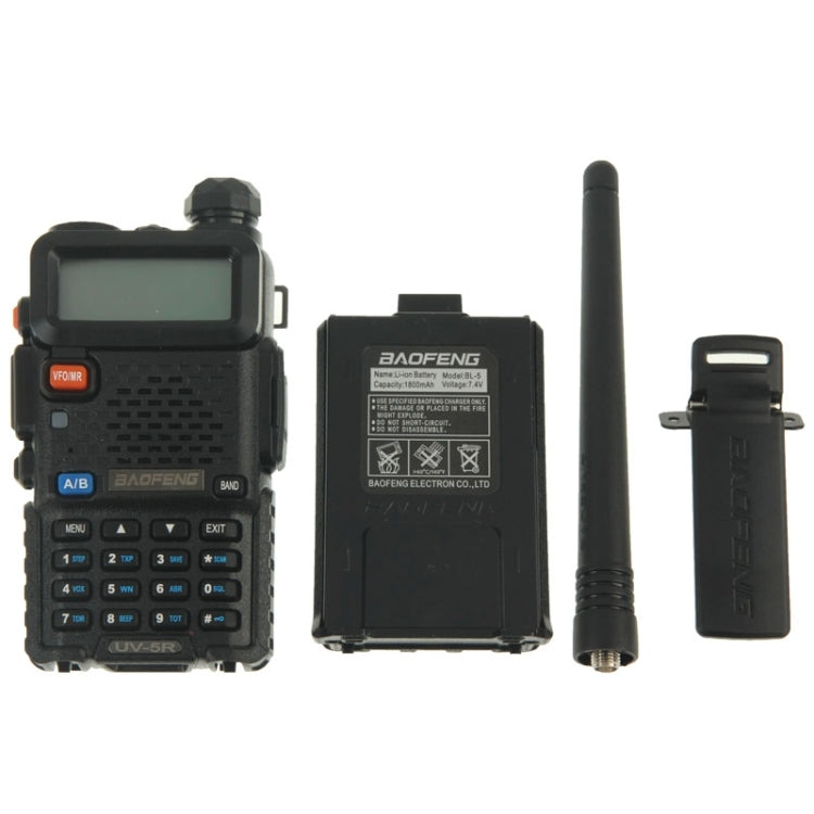 BAOFENG UV-5R Transceptor profesional de doble banda FM Transmisor walkie talkie de radio bidireccional