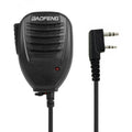 Baofeng Micrófono con altavoz con clip para walkie talkies, auriculares de 3,5 mm + 2,5 mm + enchufe de micrófono, Microphone