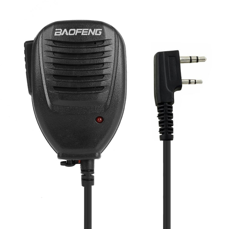 Baofeng Micrófono con altavoz con clip para walkie talkies, auriculares de 3,5 mm + 2,5 mm + enchufe de micrófono, Microphone