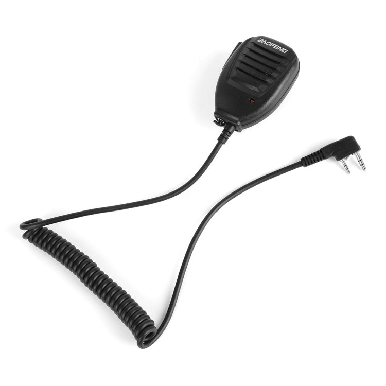 Baofeng Micrófono con altavoz con clip para walkie talkies, auriculares de 3,5 mm + 2,5 mm + enchufe de micrófono, Microphone