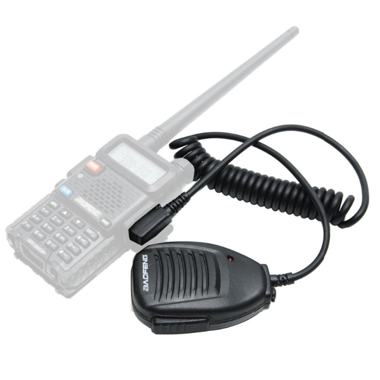 Baofeng Micrófono con altavoz con clip para walkie talkies, auriculares de 3,5 mm + 2,5 mm + enchufe de micrófono, Microphone