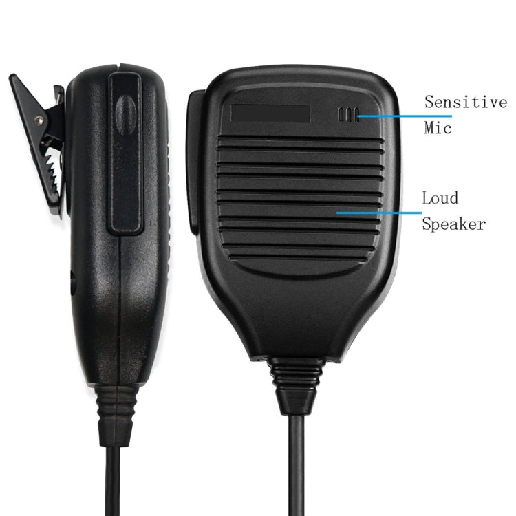 Micrófono con altavoz con clip para walkie talkies, auricular de 3,5 mm + 2,5 mm + enchufe de micrófono
