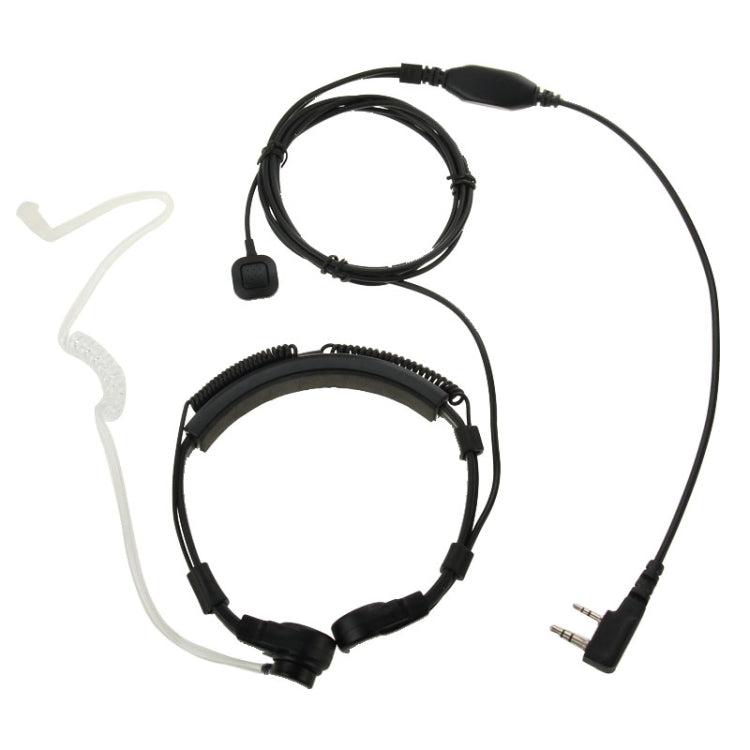 Auricular transceptor con control de garganta para walkie talkies, conector de 3,5 mm + 2,5 mm