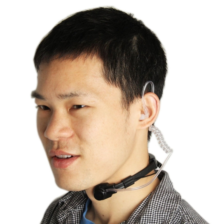 Auricular transceptor con control de garganta para walkie talkies, conector de 3,5 mm + 2,5 mm