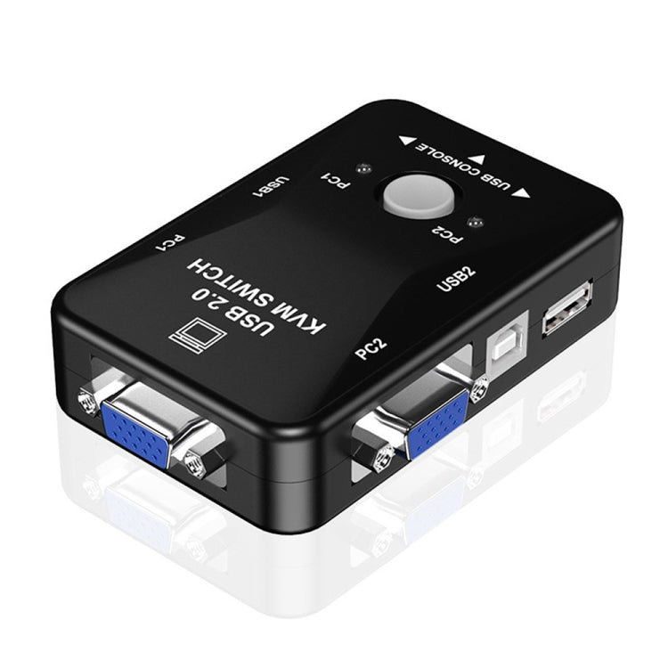 KVM-21UA Caja de conmutador KVM USB de 2 puertos con botón de control para monitor de ratón y teclado de PC, 2 Ports (with USB)