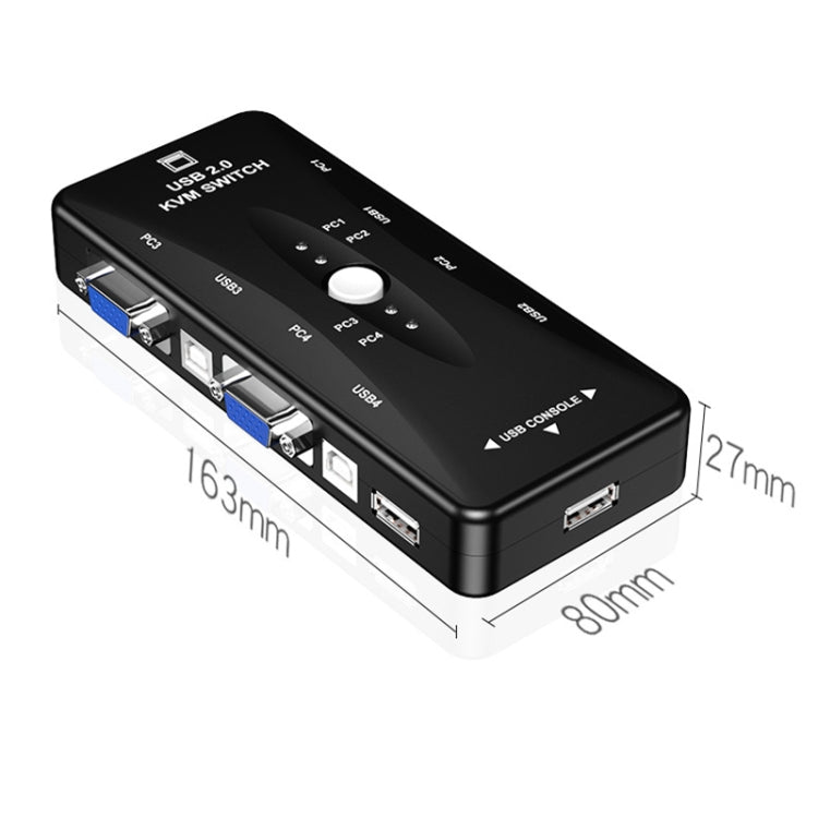 Conmutador KVM de 4 puertos, 4 Ports, 4 Ports (with USB)