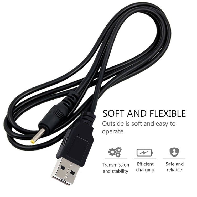 Cable de alimentación USB macho a CC de 2,5 x 0,7 mm, longitud: 1,2 m