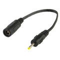 Cable conector de alimentación CC hembra de 5,5 x 2,1 mm a macho CC de 2,5 x 0,7 mm para adaptador de computadora portátil, longitud: 18 cm, 2.5 x 0.7mm Male