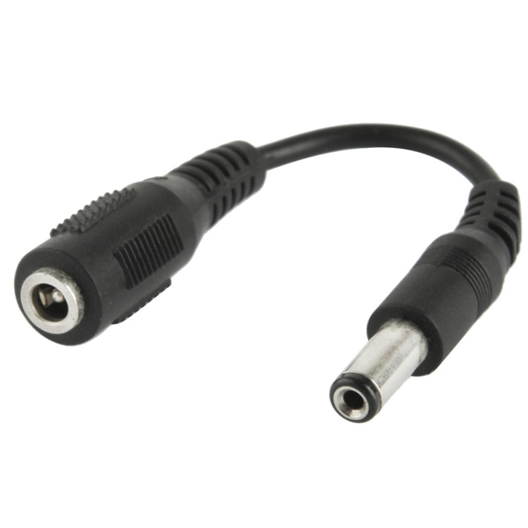 Adaptador de enchufe CC macho de 5,5 x 2,5 mm a hembra de 3,5 mm, longitud: 12 cm