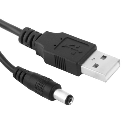 Cable de alimentación USB macho a CC de 5,5 x 2,1 mm, longitud: 1 m, USB Male (Length: 1m)