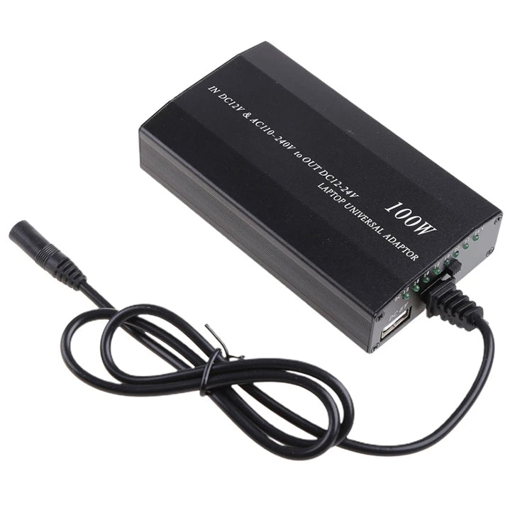 Adaptador universal de CA/CC para ordenador portátil de 100W, voltaje de intercambio conveniente, con puerto USB de 5V, 100W Universal Laptop AC / DC Adapter